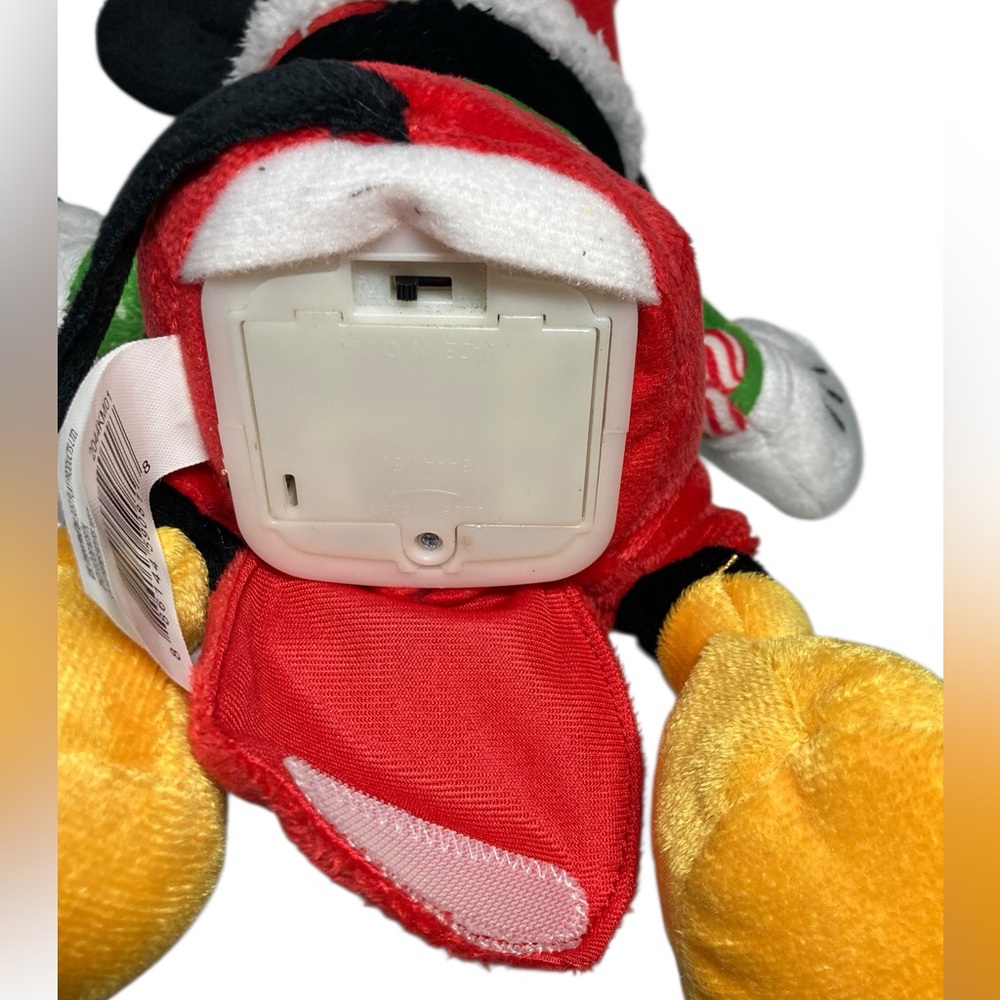 Disney Mickey Mouse Light Up Musical 10" Plush We Wish You Merry Christmas WORKS - Picture 9 of 12
